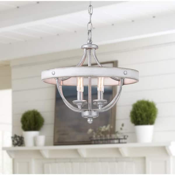 Progress Lighting Gulliver Collection 4-Light 14-1/4" Coastal Semi-Flush Convertible Flush Mount for Bedrooms