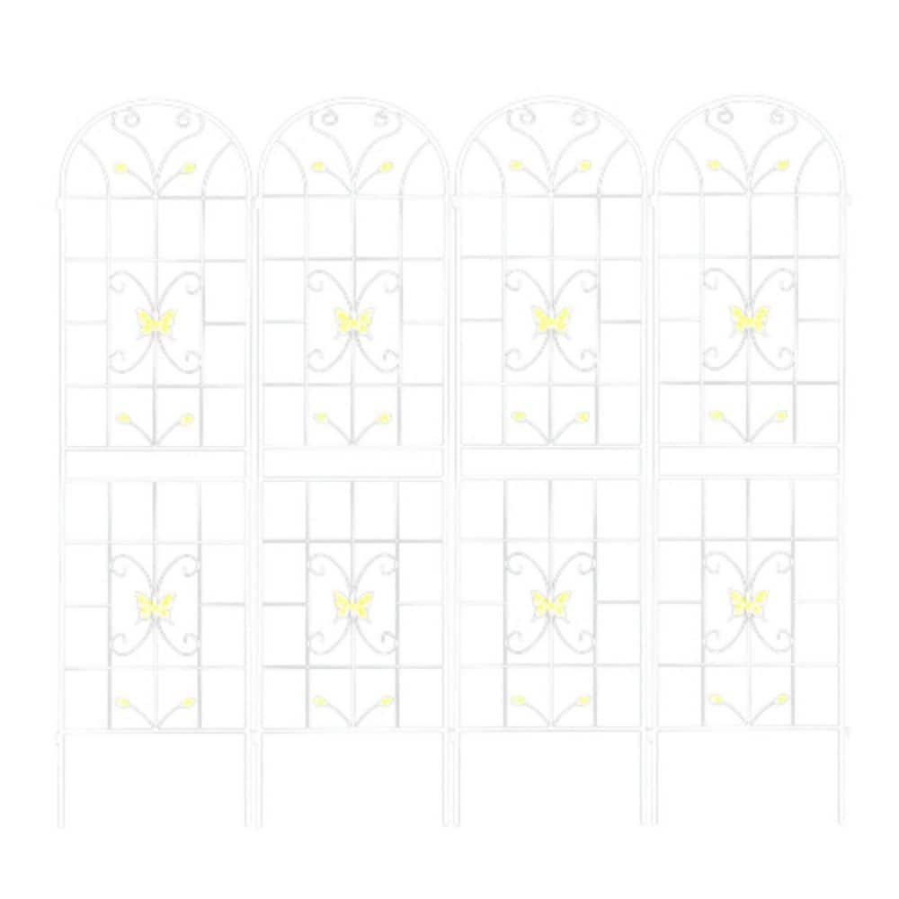 4-Pack Metal Garden Trellis 86.7 in. x 19.7 in. Rustproof Trellis for Climbing Plants Outdoor Flower Support White price history on PriceWatchPro