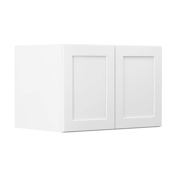 Hampton Bay Denver White Painted Shaker Stock Ready To Assemble Wall Kitchen Cabinet (36 in. x 24 in. x 24 in.)