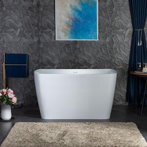 Cube 48 in. x 27.5 in. Pre-Molded Seat Air Bathtub with Reversible Drain in White with Brushed Nickel