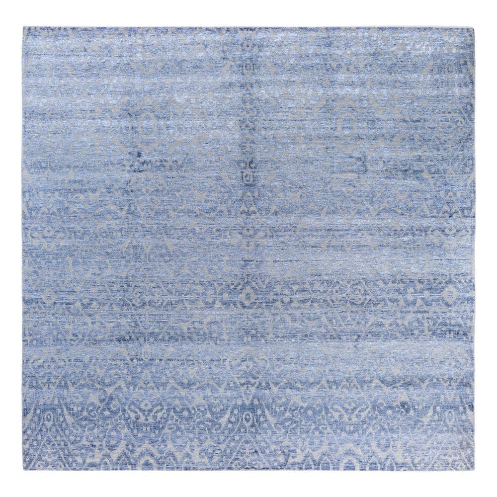 Modern-Contemporary Gray 8 X 10 Hand-Knotted Wool Silk Indoor Area Rug price history on PriceWatchPro