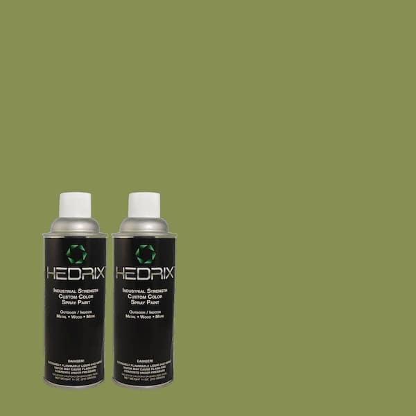 Hedrix 11 oz. Match of 2A61-5 Meadow Grass Gloss Custom Spray Paint (2-Pack)