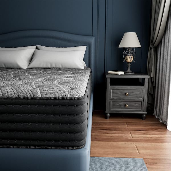 TWIN Firm Hybrid Gel Memory Foam 14 in. Plush Tight Top with Cashmere Fabric and Dual-sided Motion Isolation Mattress
