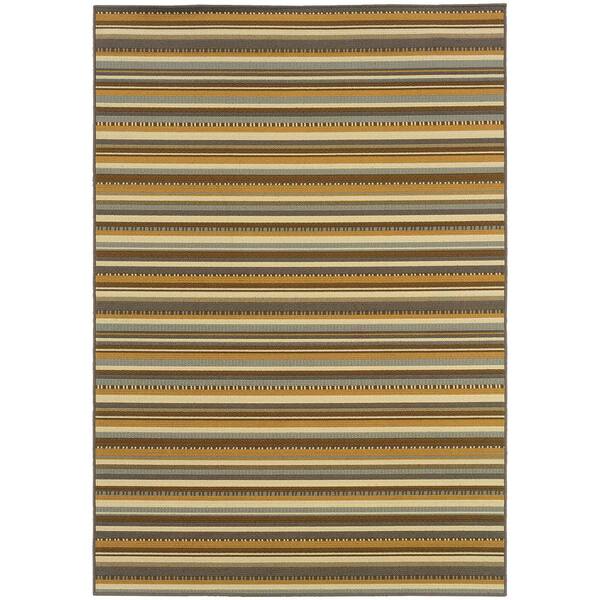 Home Decorators Collection Rayas Multi Doormat 3 ft. x 5 ft. Indoor/Outdoor Patio Area Rug