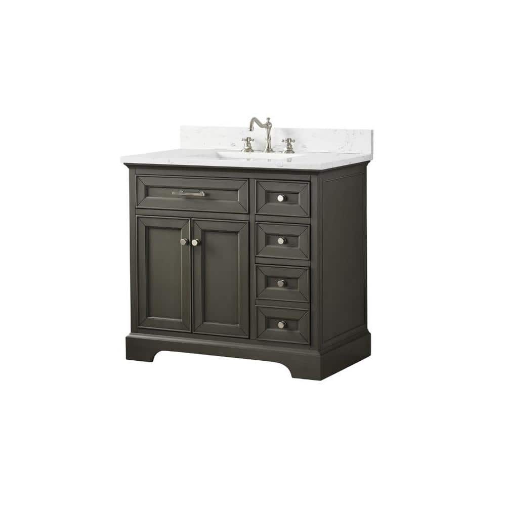 Thompson 36'' Silver Gray Freestanding Bathroom Vanity