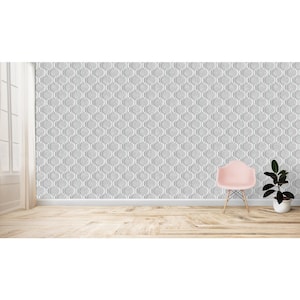Grey Diamond Trellis Wallpaper