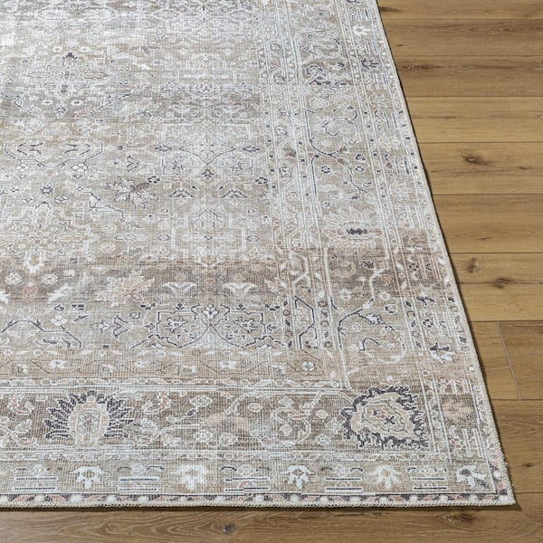 Our PNW Home Rainier Sage Traditional 9 ft. x 12 ft. Indoor Machine-Washable Area Rug