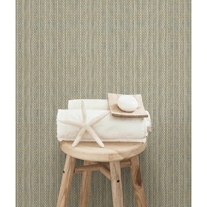 Kent Taupe Faux Grasscloth Paper Strippable Wallpaper (Covers 56.4 sq. ft.)