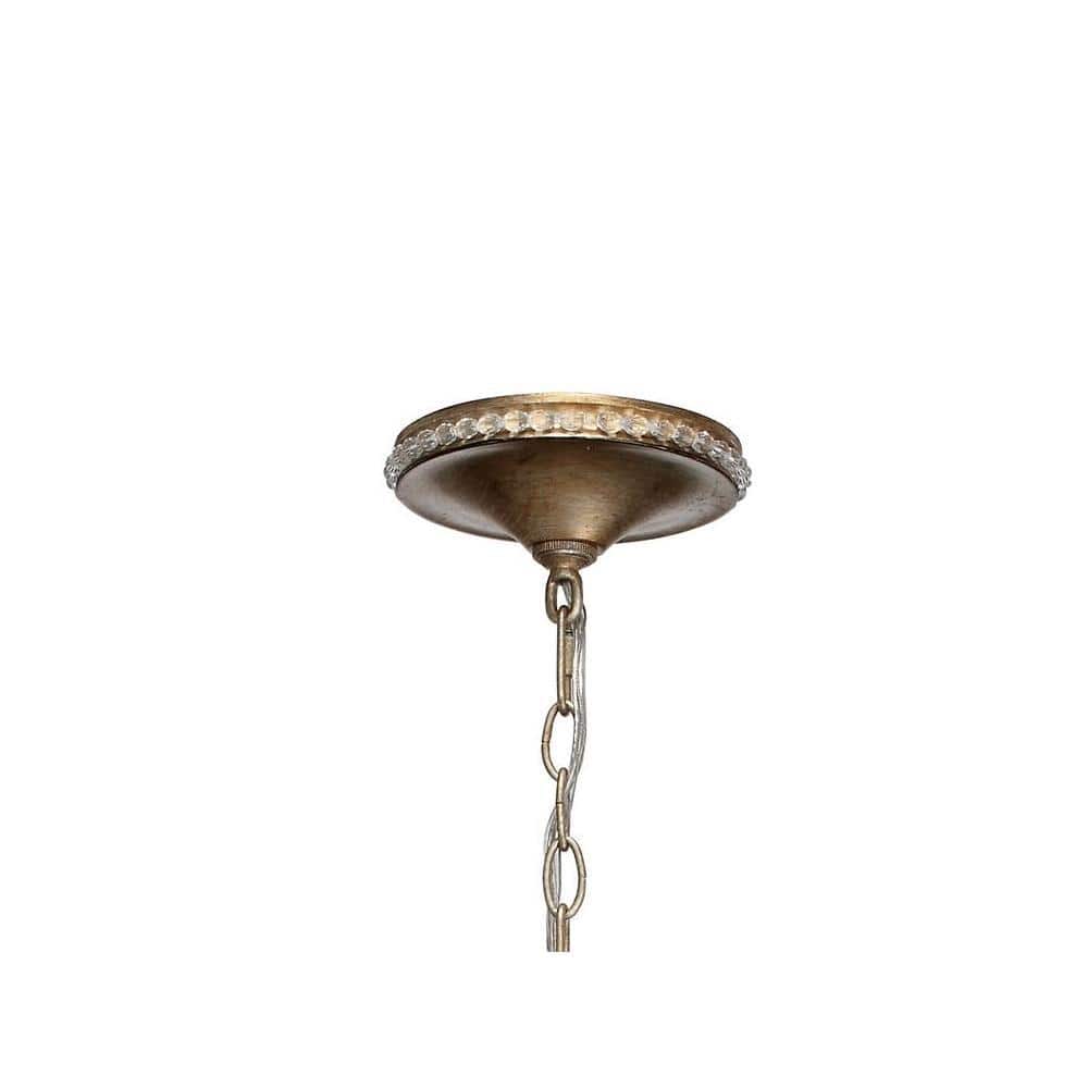 Distressed Twilight 8-Light Crystal Bead Chandelier
