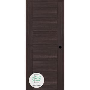 Louver DIY-Friendly 30 in. W. x 80 in. Left-Hand Veralinga Oak Wood Composite Single Swing Interior Door