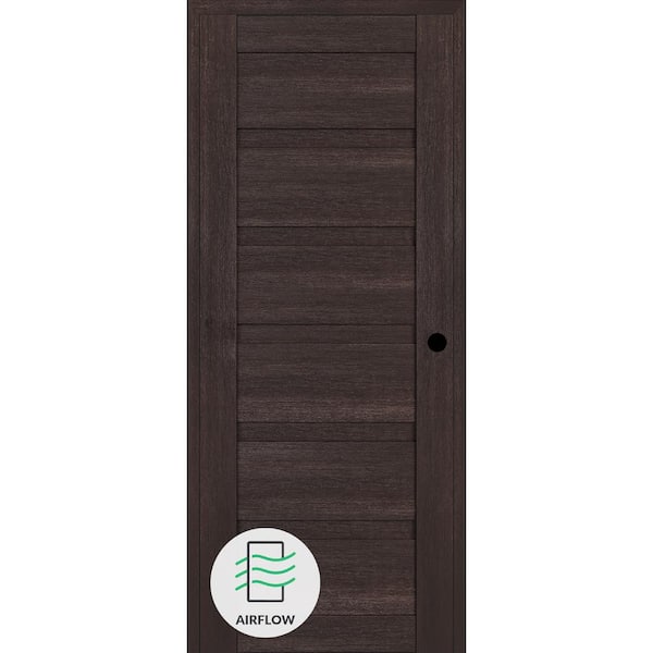 Belldinni Louver DIY-Friendly 32 in. x 96 in. Left-Hand Veralinga Oak Wood Composite Single Swing Interior Door