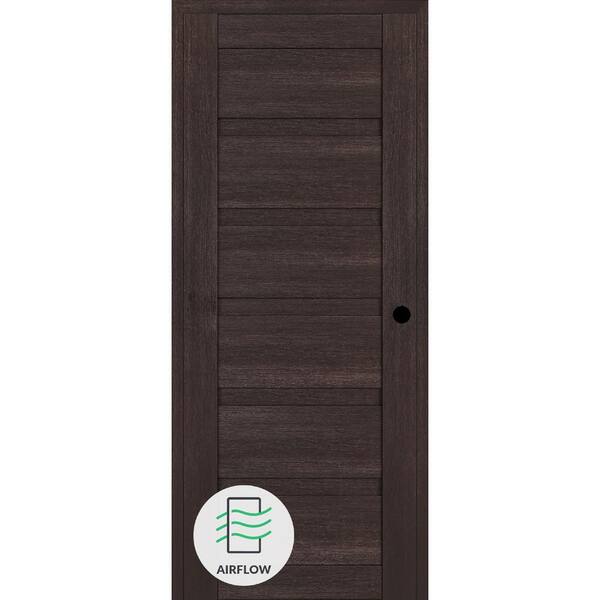 Belldinni Louver Diy-Friendly 32 in. x 80 in. Left-Hand Veralinga Oak Wood Composite Single Swing Interior Door