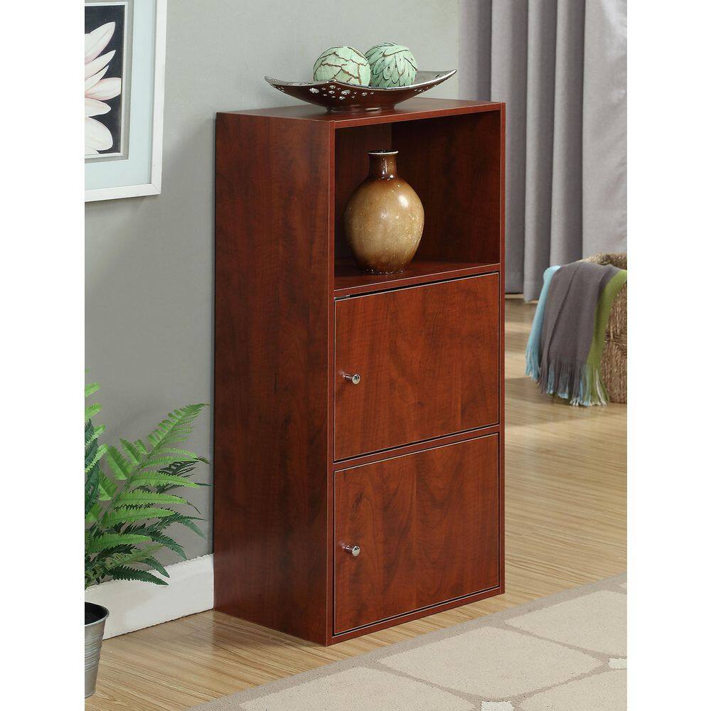 Cherry Wood 36" Tall Office Storage Cabinet