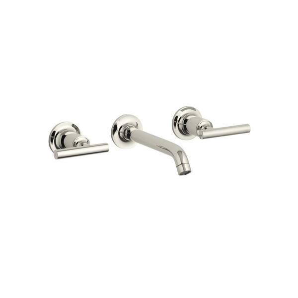 KOHLER Purist 2-Handle Wall-Mount Bathroom Faucet in Vibrant Polished ...