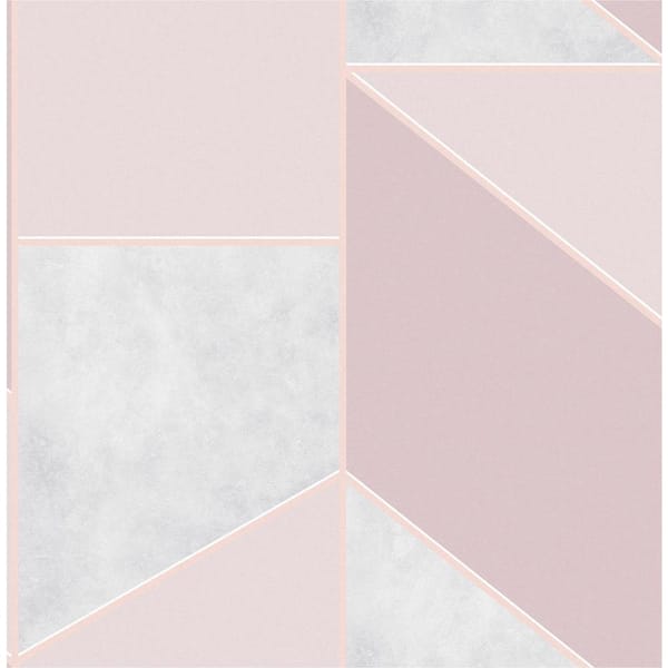 Graham & Brown Colour Block Geo Pink Wallpaper