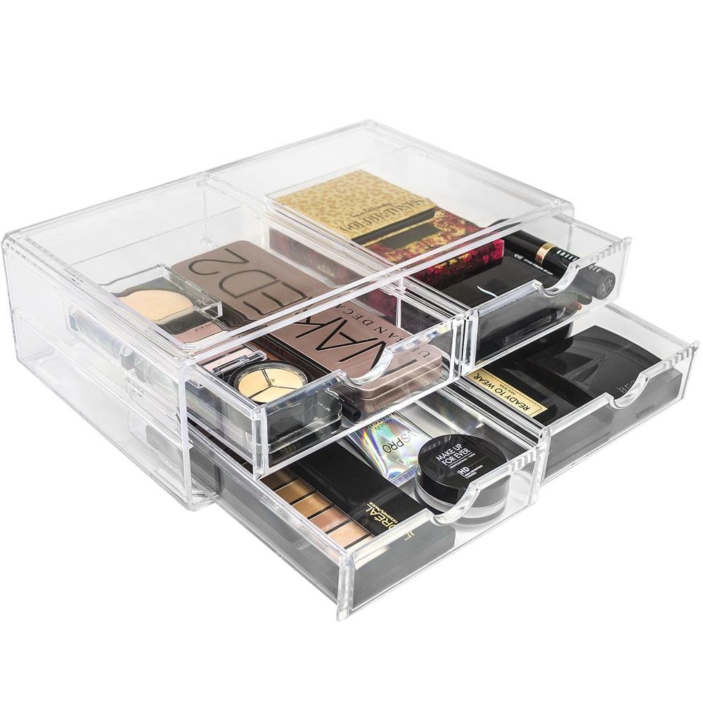 Sorbus 8.75 in. x 4.25 in. Stackable 1-Cube Cosmetic Organizer in Acrylic