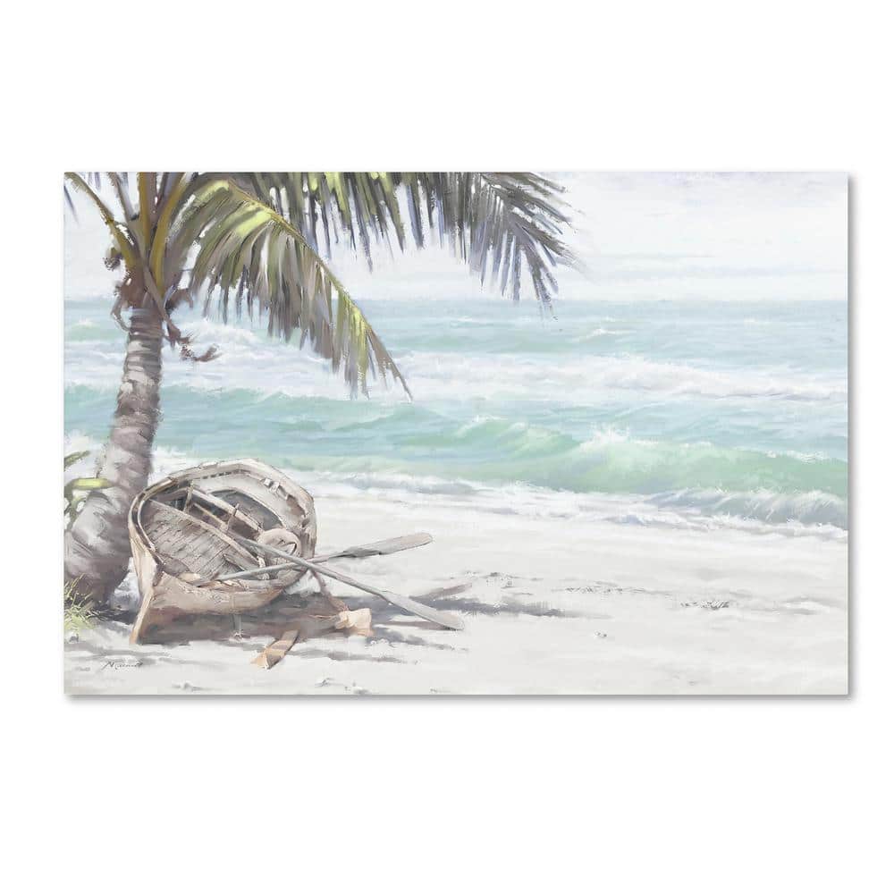 Wall26 - Tropical Beach Landscape with Palm Trees at Sunset |Wall Mural- 36x48