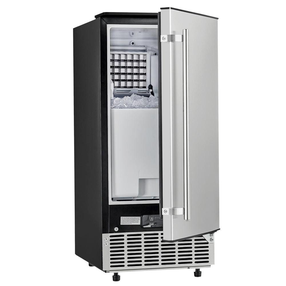 80 lb./Day Undercounter Ice Maker Built-In Ice Machine Reversible Door Stainless Steel