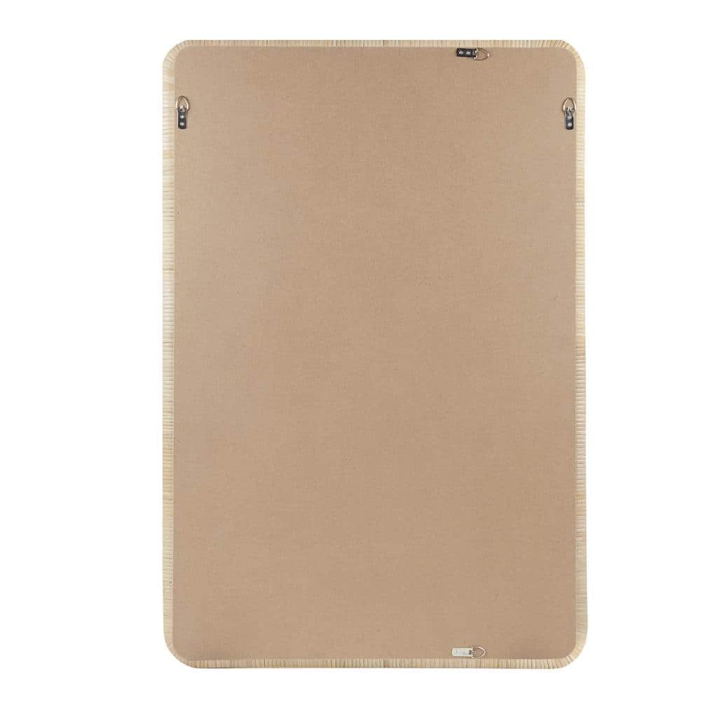 Nova Natural Rattan Rectangle Wall Mirror with Rounded Corners