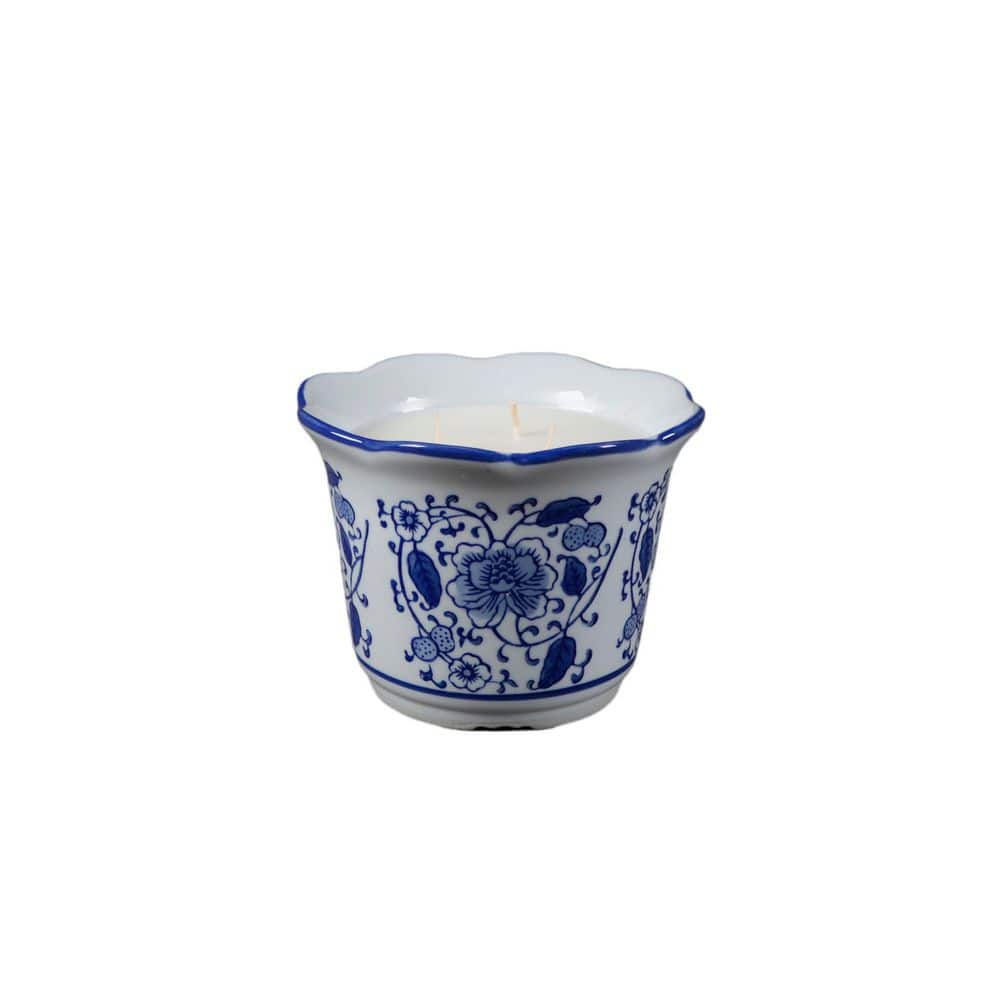 "6.13"" Scallop Chinoiserie Ceramic Candle Santal 15.5 oz" price history on PriceWatchPro