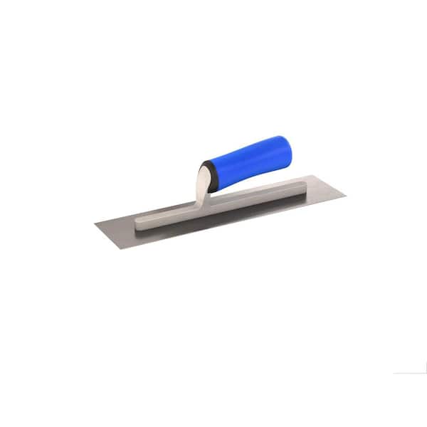 Bon Tool 12 in. x 3 in. Curry High Carbon Steel Finishing Trowel with Comfort Grip Handle