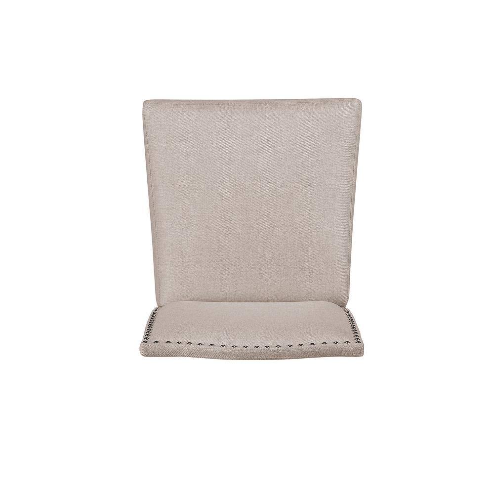 Wheat and Walnut Extra Tall Upholstered Counter Stools, Set of 2