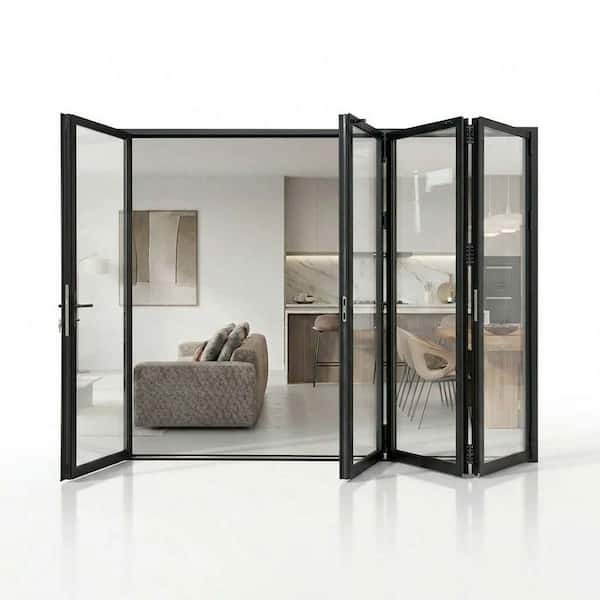 ATVIO 120 in. x 96 in. Matte Black 1 Left 3 Right Out-Swing