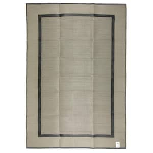 Courtyard Gray 9 ft. x 12 ft. Polypropylene Outdoor Area Rug