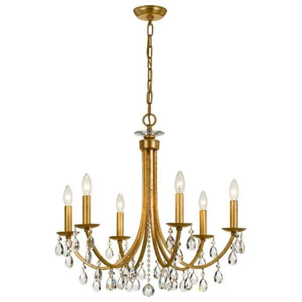 Crystal and Bronze Chandelier - French Metro Antiques