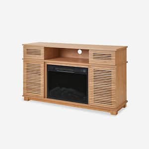 Sandy Natural 52 in. TV Stand Fits TVs up to 55 in. with Electric Fireplace