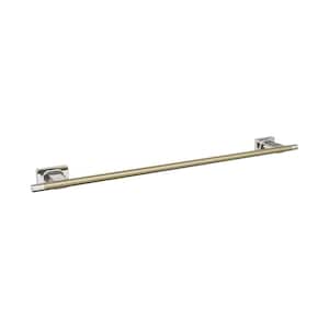 Esquire 24 in. (610 mm) L Towel Bar in Polished Nickel/Golden Champagne
