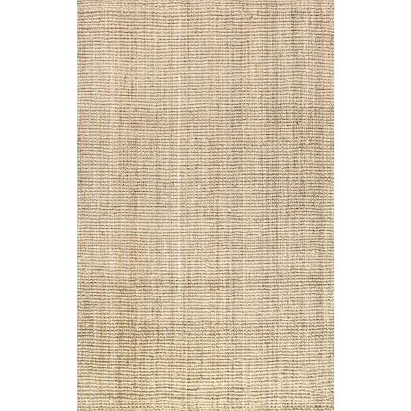 Hiro Hand Woven Chunky Jute Ivory 6 ft. x 9 ft. Area Rug