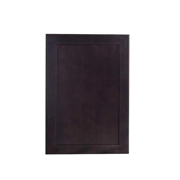 Bremen Cabinetry Bremen Ready to Assemble 18x30x12 in. Shaker Wall Cabinet with 1-Door and 2 Adjustable Shelves in Espresso