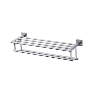 24 in. Wall Mounted Double Towel Bar in Brushed Nickel