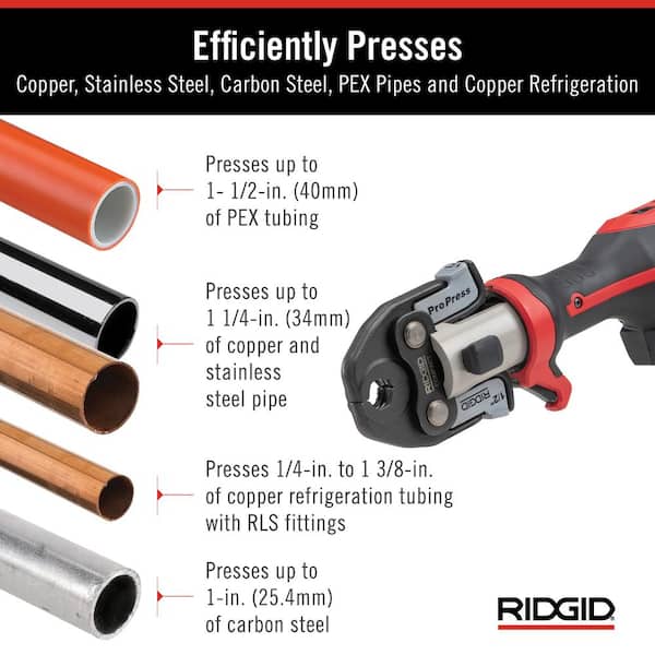 ricopins0318 RIDGID 78248 RP 251 Press Tool Battery Kit with RLS Jaws ( 1/4