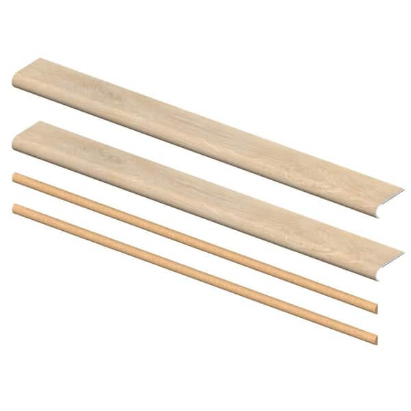 Dusk Cherry 6.5 mm x 46 in. x 5 in. Exact Match Round Nose Open Stair Return/Landing Kit (2-Pack)