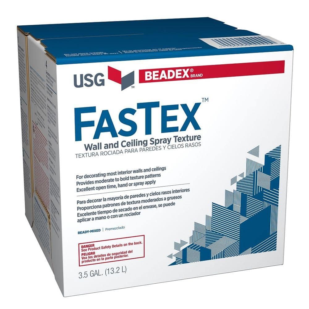 USG Beadex Brand 3.5 gal. FasTex Ready-Mixed Wall and Ceiling Spray Texture  385276048 - The Home Depot