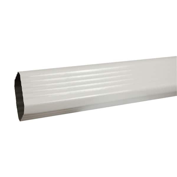 Amerimax Home Products 2 in. x 3 in. x 10 ft. White Aluminum Heavy-Duty Downspout Special Order