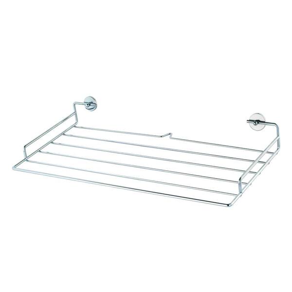No Drilling Required Baath Plus 20 in. Towel Shelf in Chrome