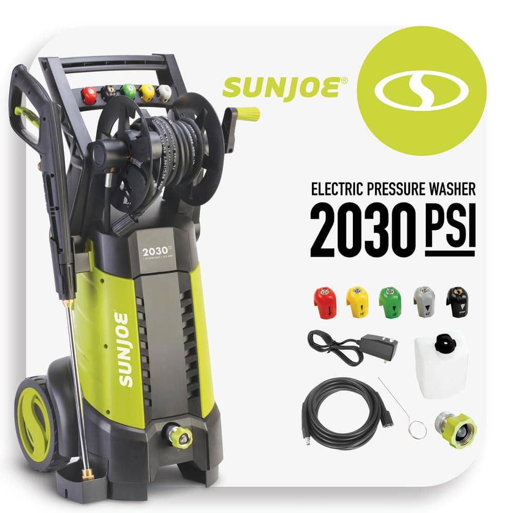 Restored Premium Sun Joe SPX400 2030 Psi 1.76 Gpm14.5 Amp Electric Pressure  Washer & Hose Reel (Refurbished)