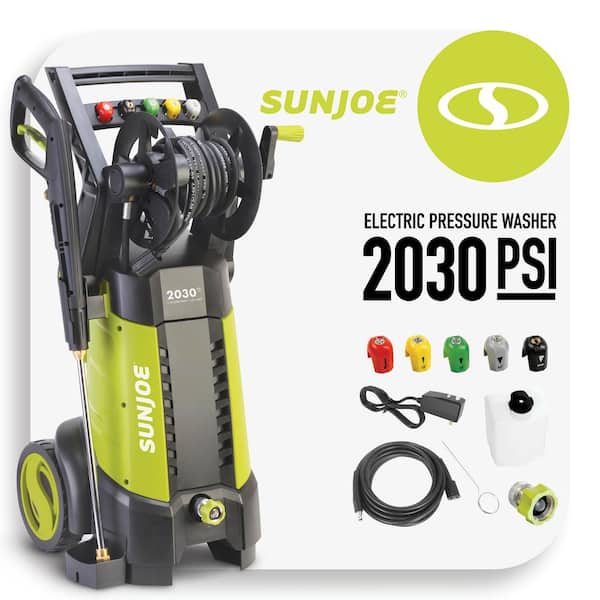 Sun Joe 2030 Max PSI 1.76 GPM 14.5 Amp Electric Pressure Washer with Hose Reel