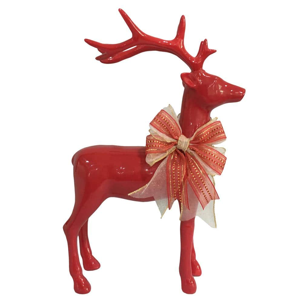 Home Accents Holiday 14.5 in. H Christmas Red Standing Reindeer