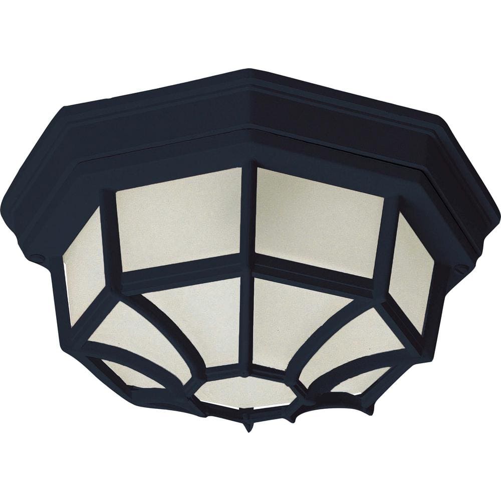Maxim 11.5 in. Wide Black 1-Light Outdoor Flush Mount price history on PriceWatchPro