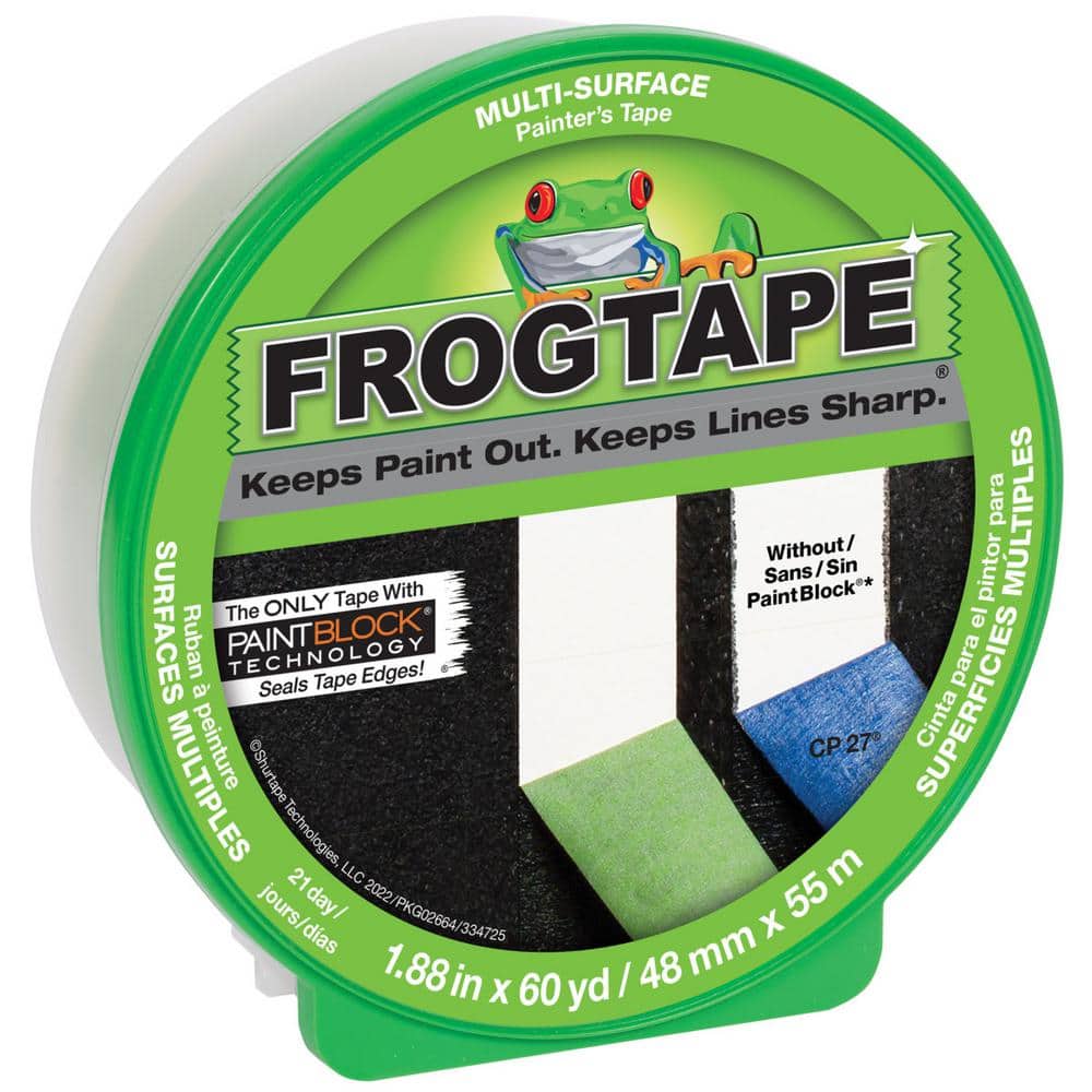 FrogTape Multi-Surface 1.88 in. x 60 yds. Painter's Tape with PaintBlock  240904 - The Home Depot