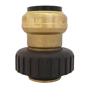 1 in. x 1 in. Brass Push-to-Connect x Clack Water Softener Adapter (2-Pack)