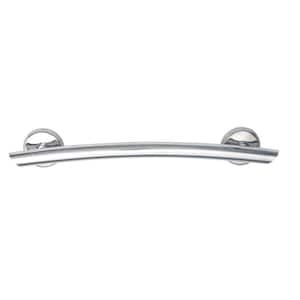 20 in. x 1.25 in. Curved Contemporary Grab Bar with Grips in Chrome