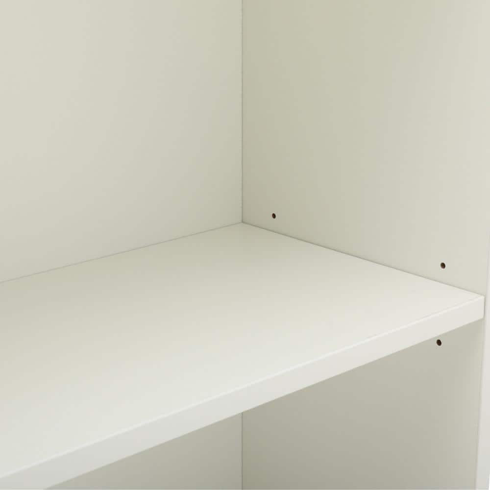 Prado Adjustable White 4-Shelf Engineered Wood Bookcase