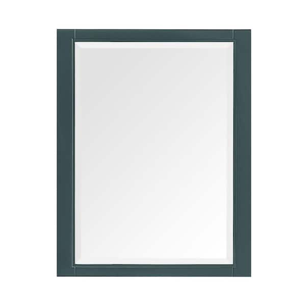 Sherway 28 in. W x 40 in. H Rectangular Wood Framed Wall Bathroom Vanity Mirror in Antigua Green