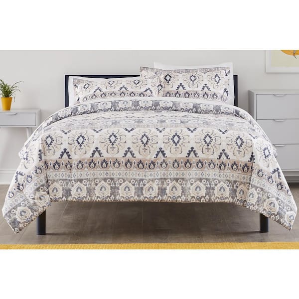 Kansas City Royals Heathered Stripe 3-Piece Full/Queen Bed Set