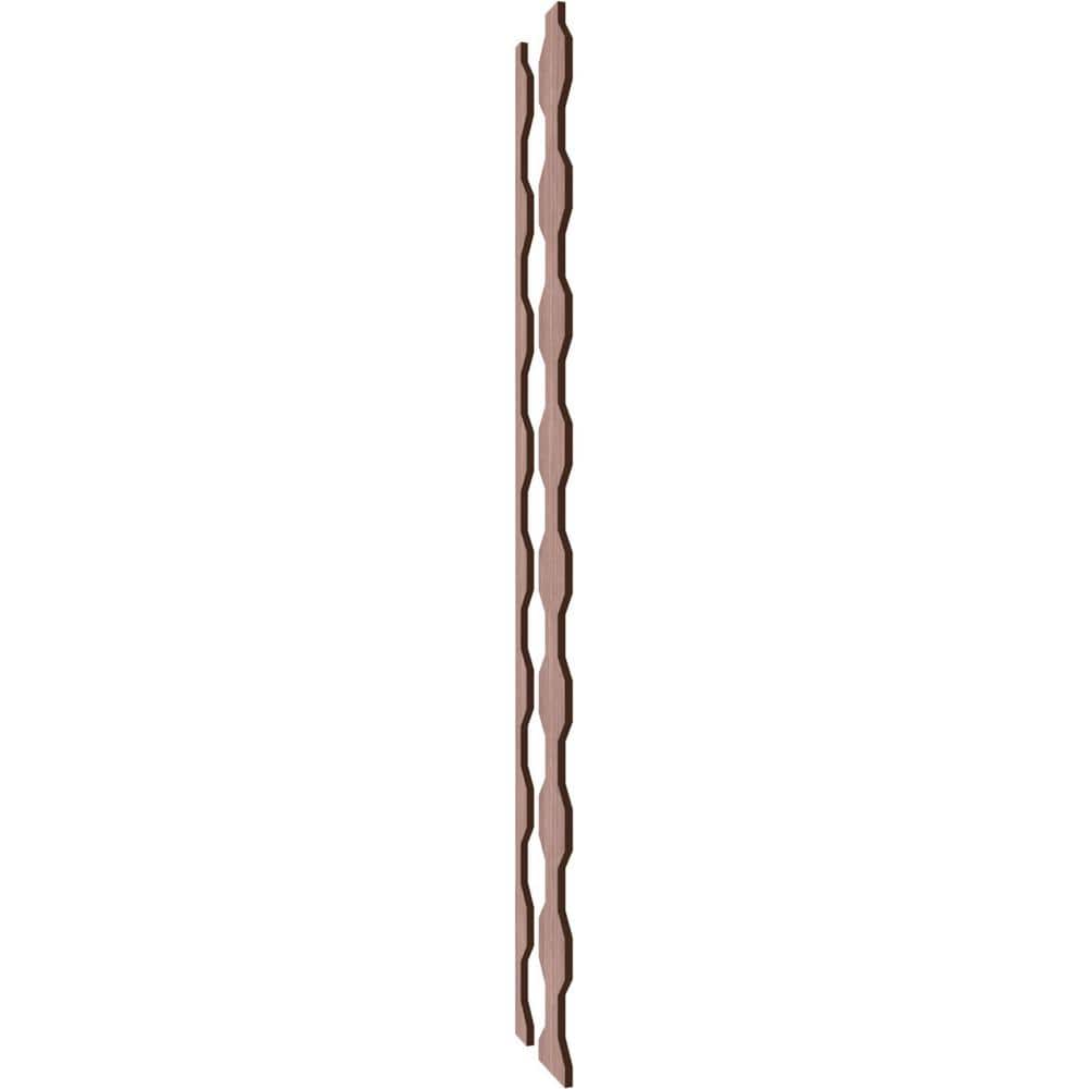 Walnut Adjustable Decorative Wood Slat Wall Panel Kit, 47" Height